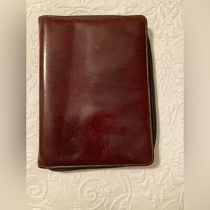 Bosca Vintage High Quality Hand Stained Hide Brown Leather 3-Ring Planner